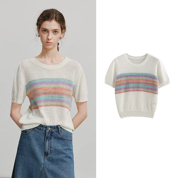 Striped Knitwear Vest TOYOUTH