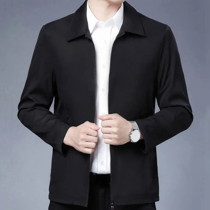 Men’s Casual Lapel Jacket with Zipper
