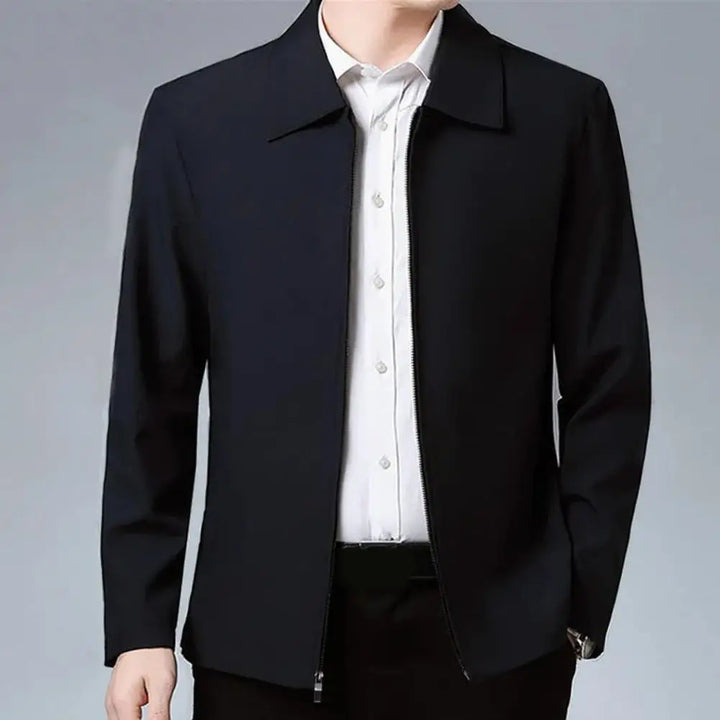 Men’s Casual Lapel Jacket with Zipper