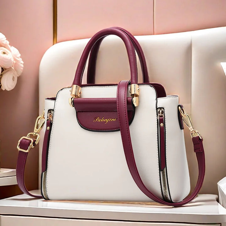 PU Hit-Color Shoulder Bag