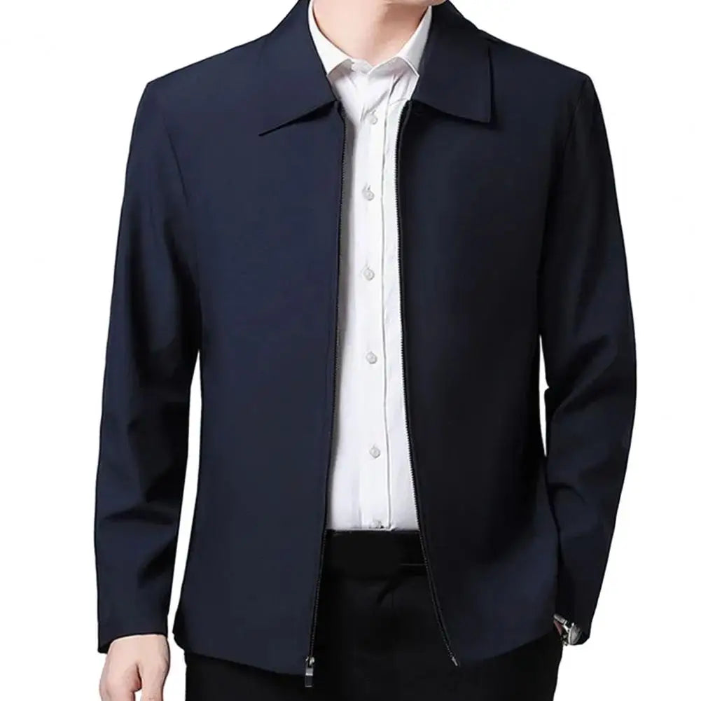 Men’s Casual Lapel Jacket with Zipper