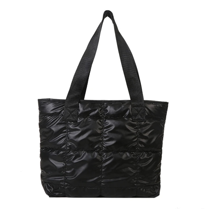 Cotton-Padded Tote Bag Quilted & Spacious