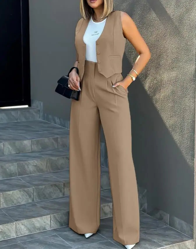 Women’s Vest & Pants Set Chic Two-Piece