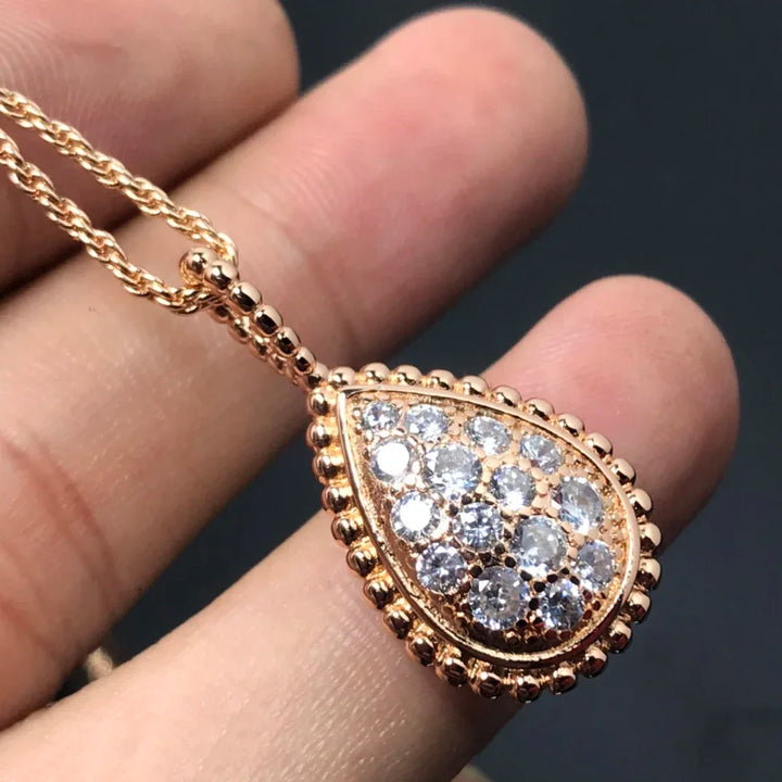 Zircon Chain Necklace Silver & Gold-Plated Jewelry