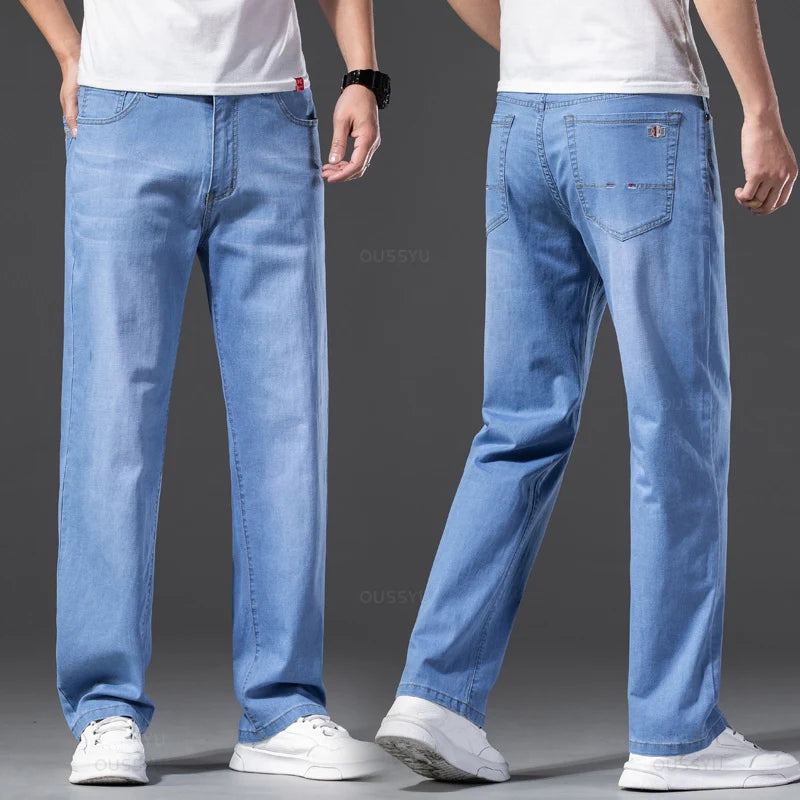 Light Blue Fit Jeans Plus Size 40 42 44 46