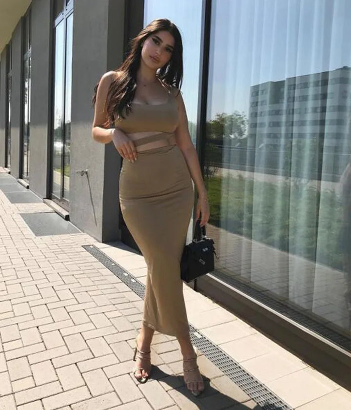 Two-Piece Sexy Pleated Dress Party & Club