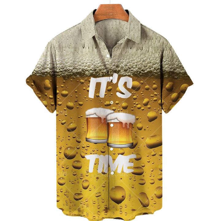 Men’s Casual Beer Shirt Vacation & Beach Wear