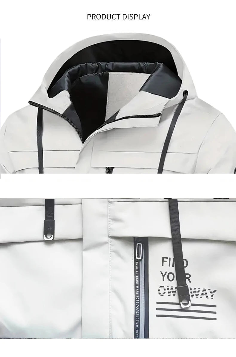 Men’s Outdoor Hooded Windbreaker Jacket