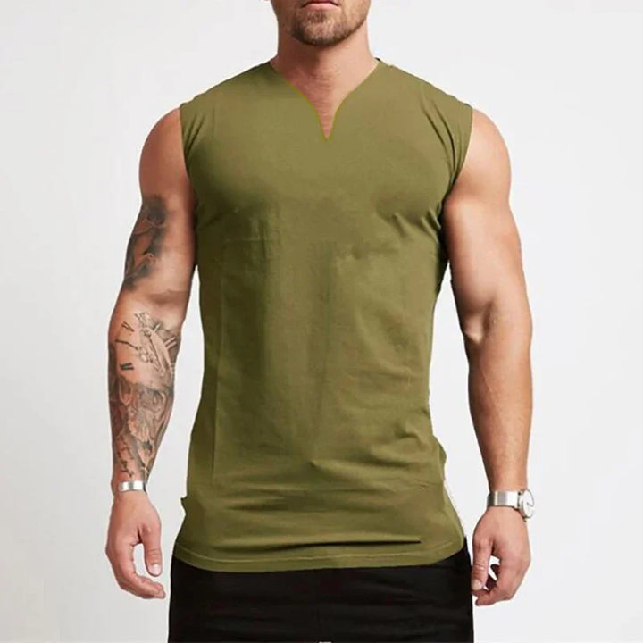 Cotton V-neck Top
