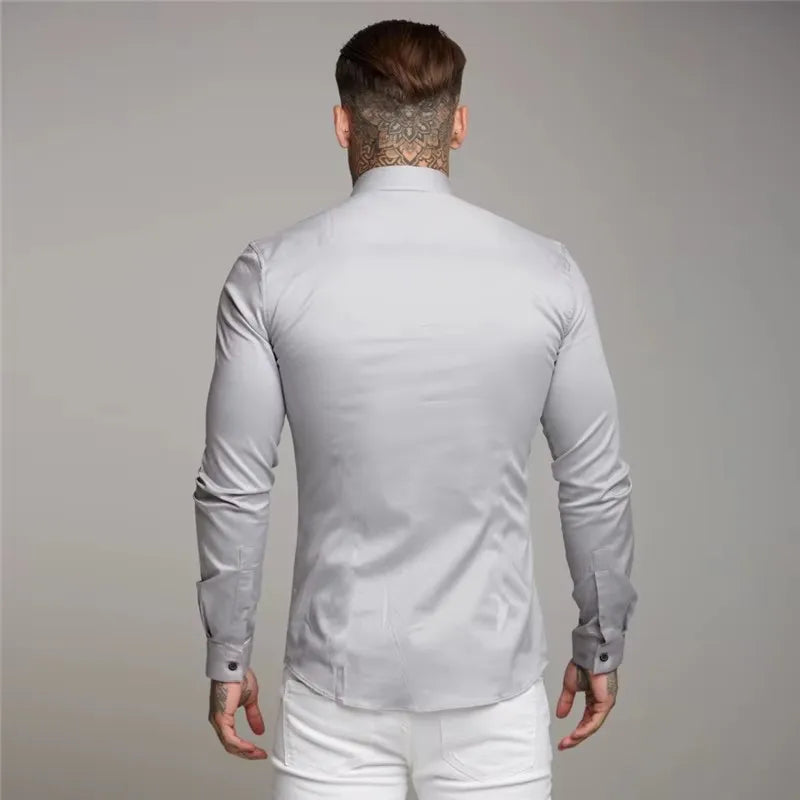 Men’s Smart Casual Tuxedo Dress Shirt