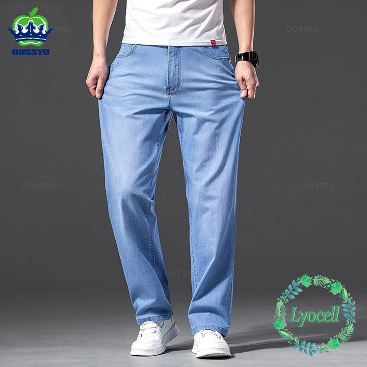 Light Blue Fit Jeans Plus Size 40 42 44 46