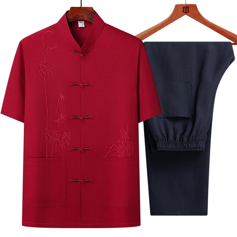 Men’s Short-Sleeve Shirt & Trousers Set 2025