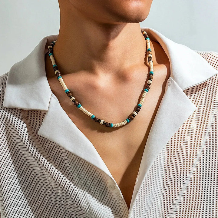 Wooden Surfer Necklace