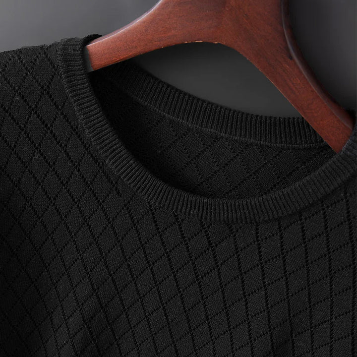 Breathable Cotton Short-Sleeve Sweater