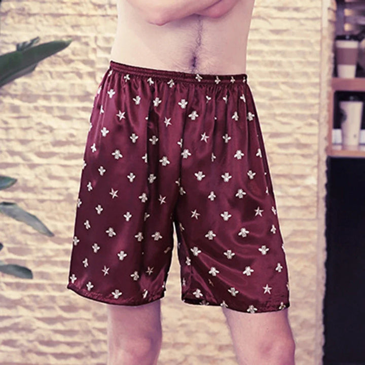 Men's Silk Satin Pajama Shorts 2025