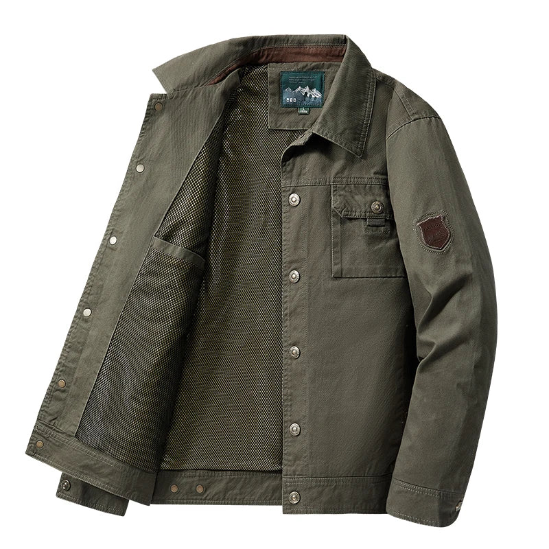 Men’s Cargo Bomber Jacket British Style