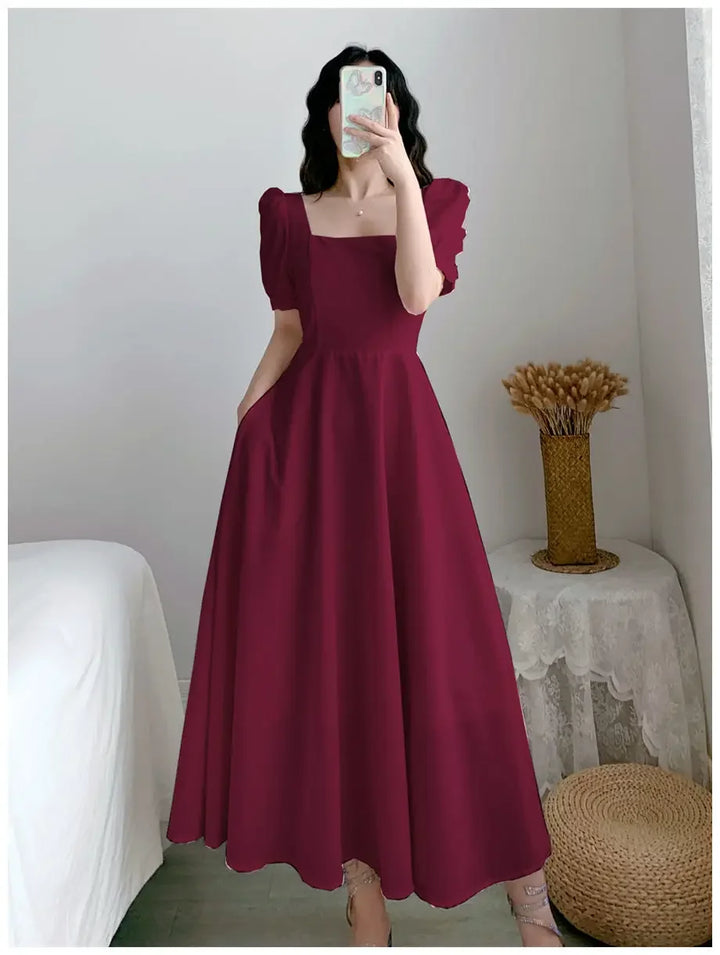 White Beaded Chiffon Gown All-Season Dress
