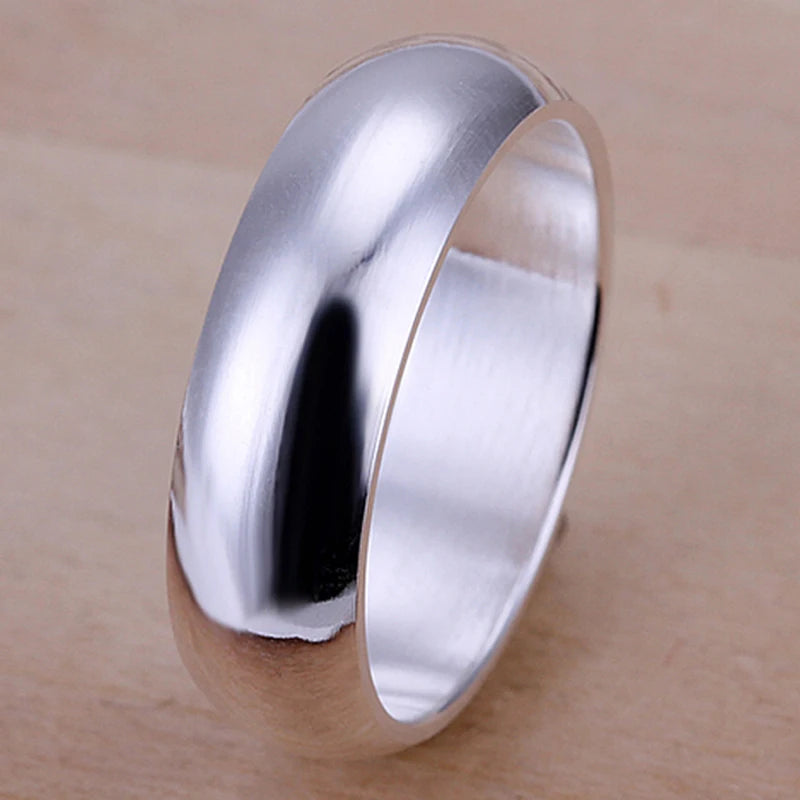 925 Silver Circle Ring Simple Round Design for Women