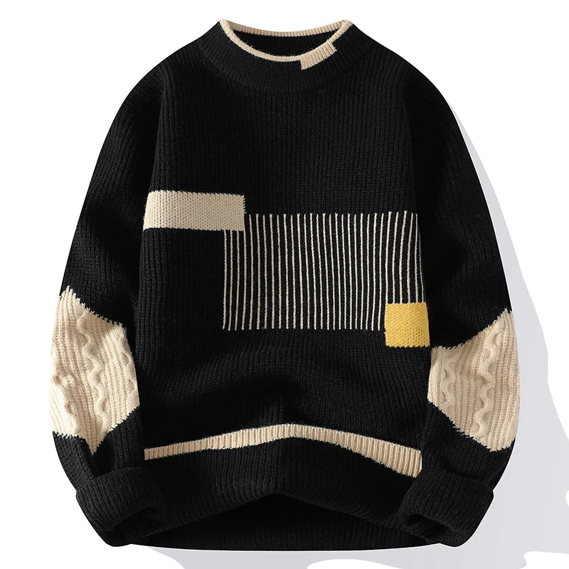Mock Neck Knitted Sweater