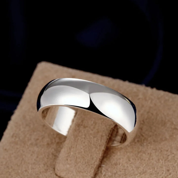 925 Silver Circle Ring Simple Round Design for Women