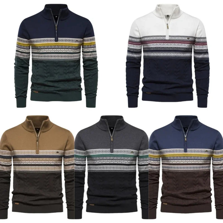 Knitted Half Zipper Sweater for Men