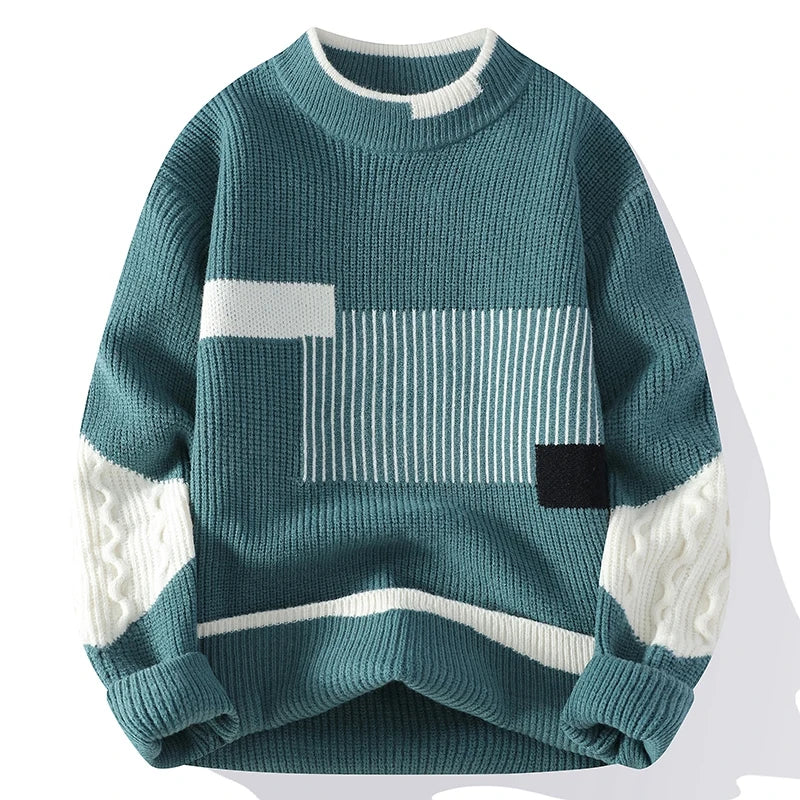 Mock Neck Knitted Sweater