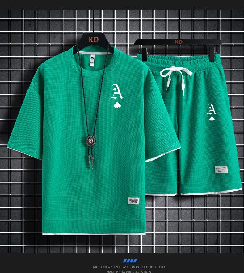 Waffger Casual Sportswear Set for Men
