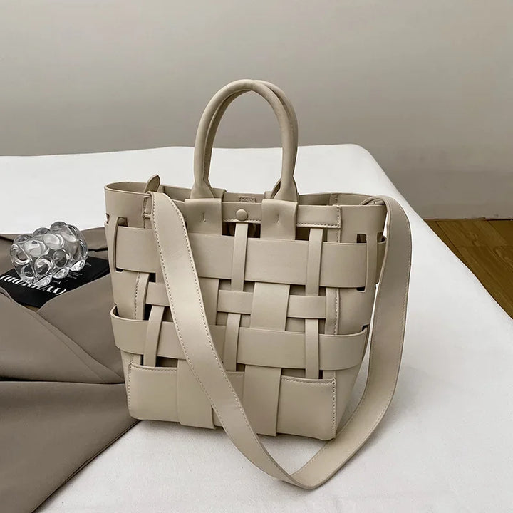 Woven Shoulder Bag Elegant Women’s Tote