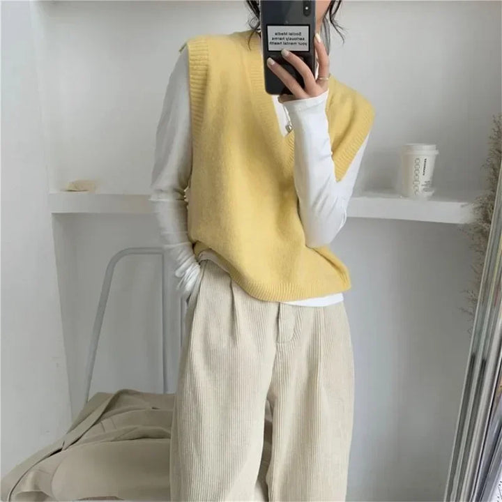 Cropped Knitwear Vest Autumn 2024