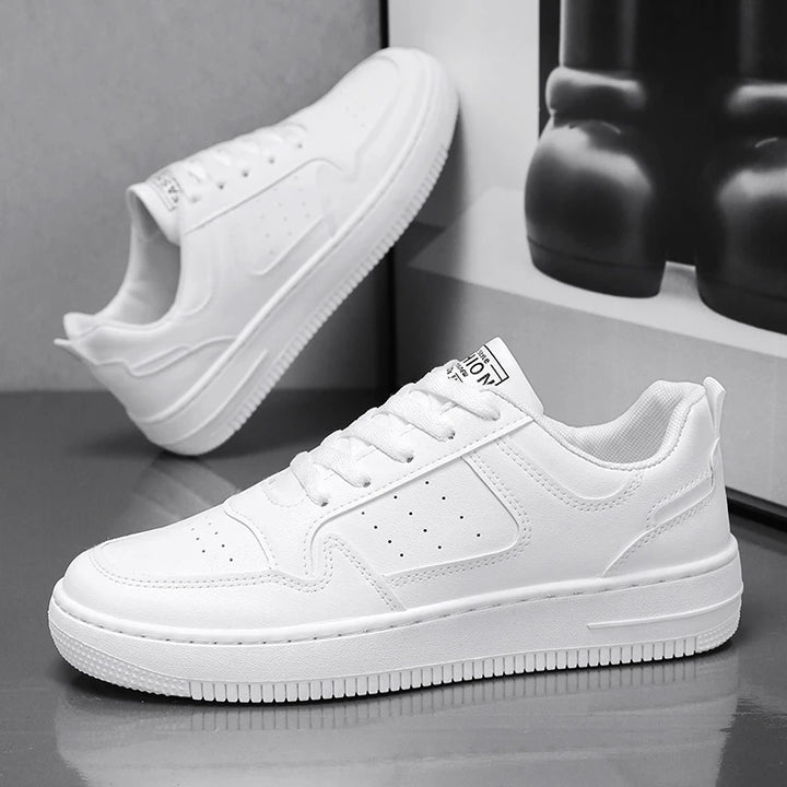 Men’s Chunky White Leather Casual Shoes