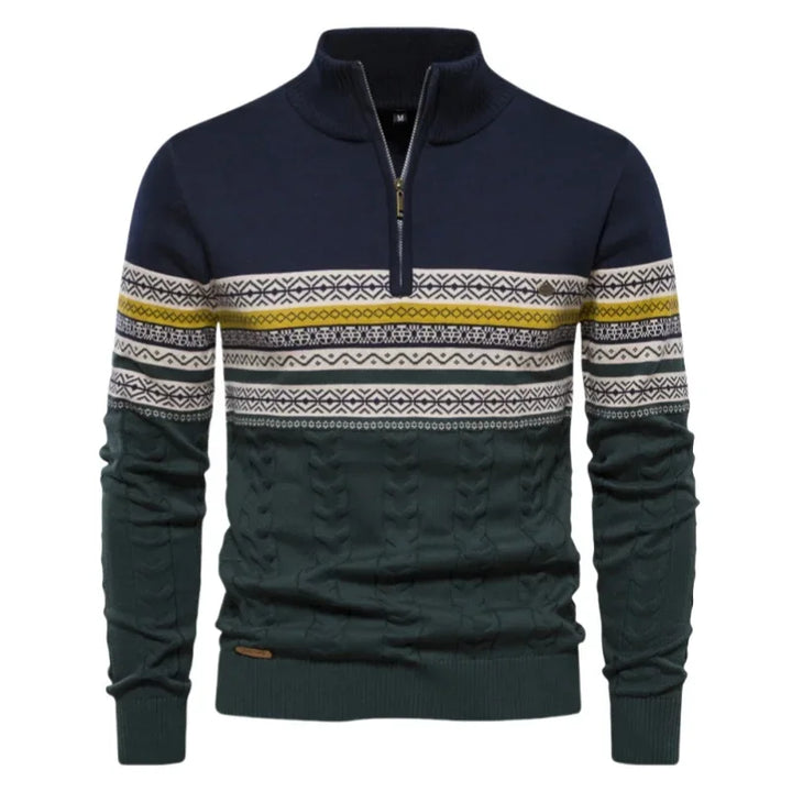 Knitted Half Zipper Sweater for Men