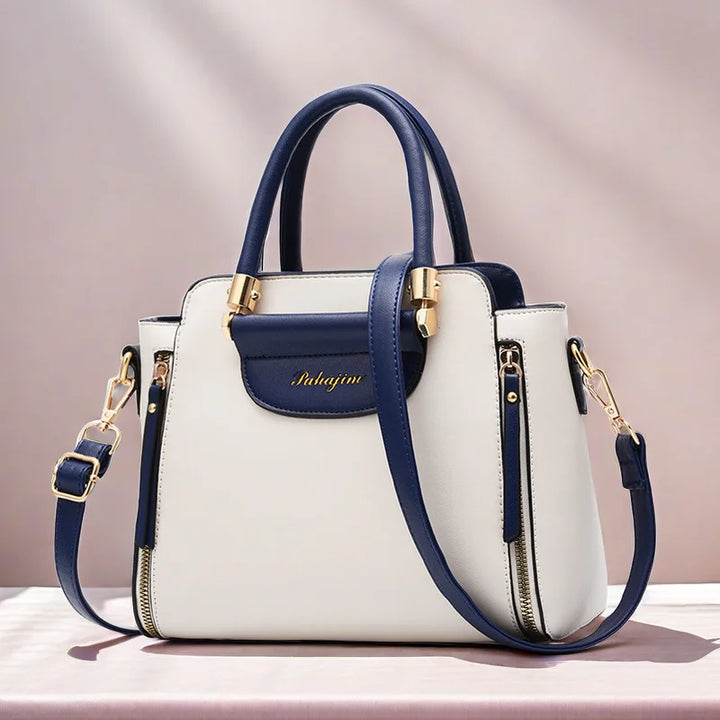 PU Hit-Color Shoulder Bag
