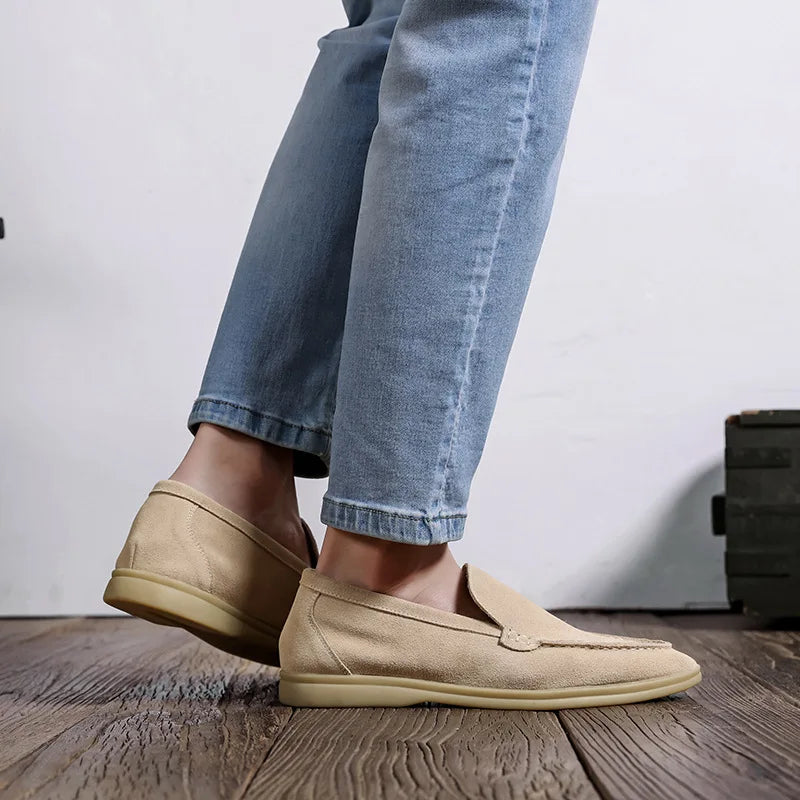 Cow Suede Leather Loafers