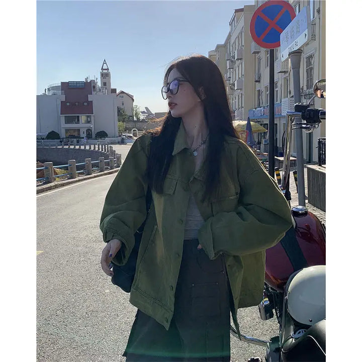 Denim Workwear Coat Women’s Style