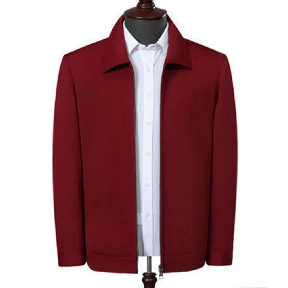 Men’s Casual Lapel Jacket with Zipper
