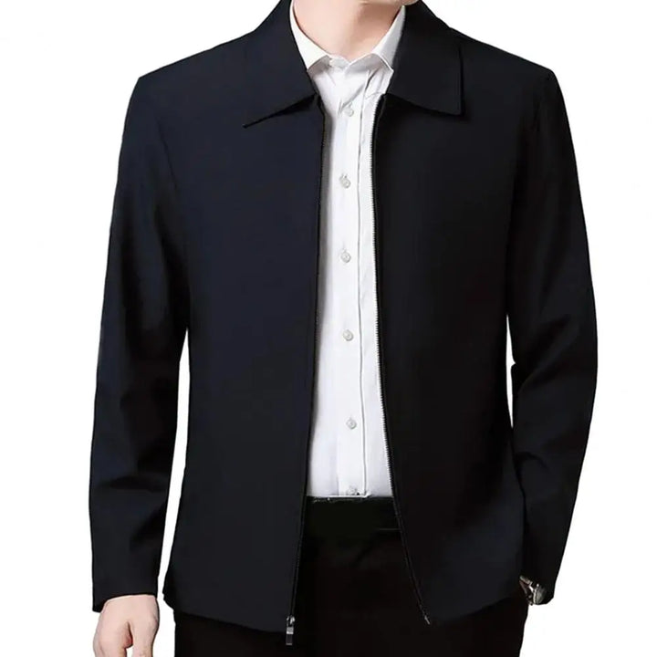 Men’s Casual Lapel Jacket with Zipper