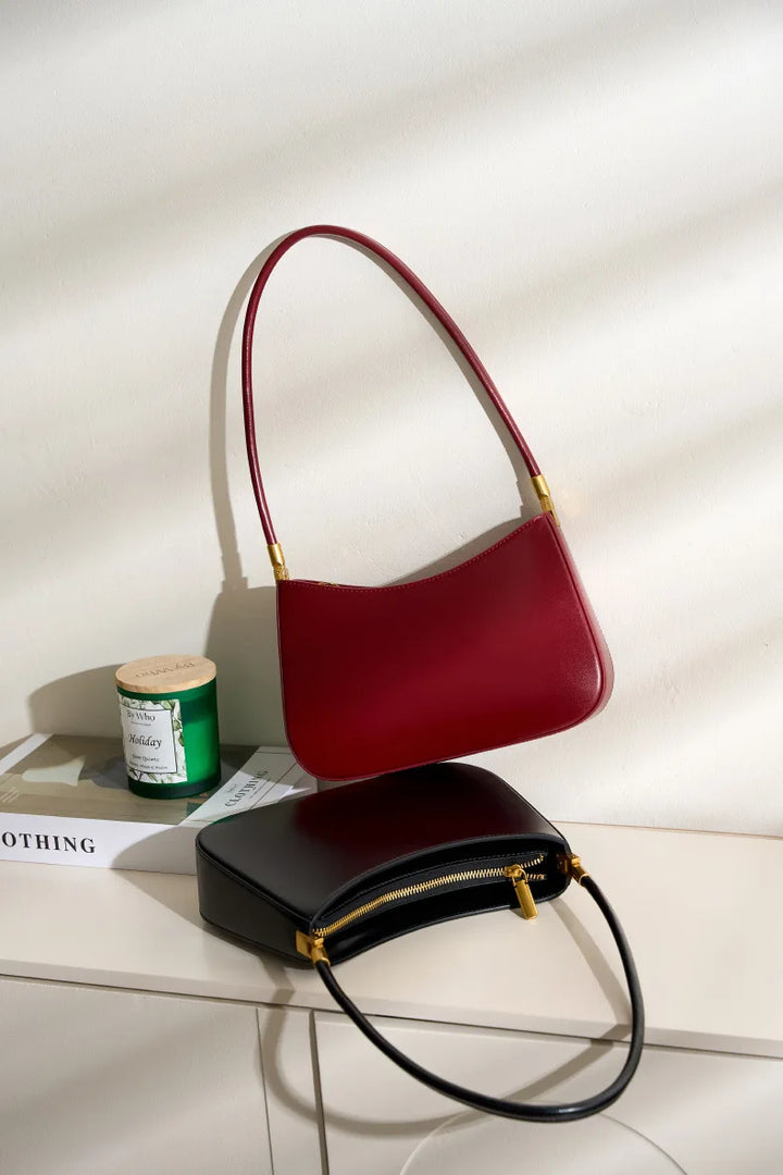 Designer-Style Shoulder Bag Split Leather