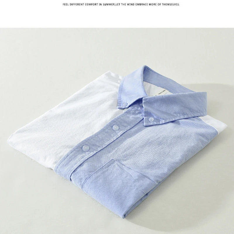 Men’s Cotton Patchwork Shirt Spring/Summer