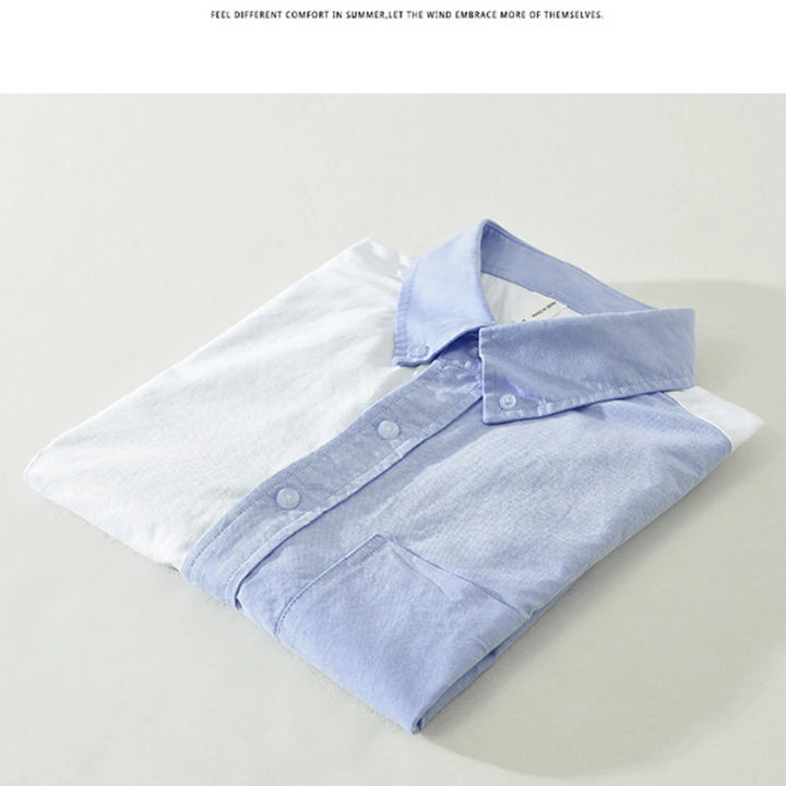 Men’s Cotton Patchwork Shirt Spring/Summer