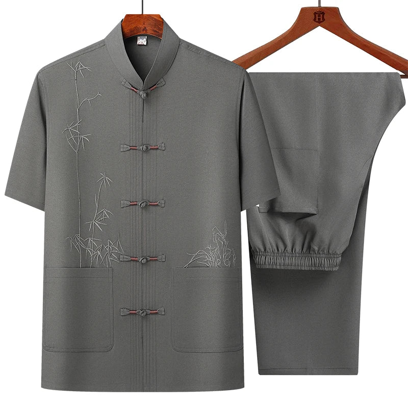Men’s Short-Sleeve Shirt & Trousers Set 2025