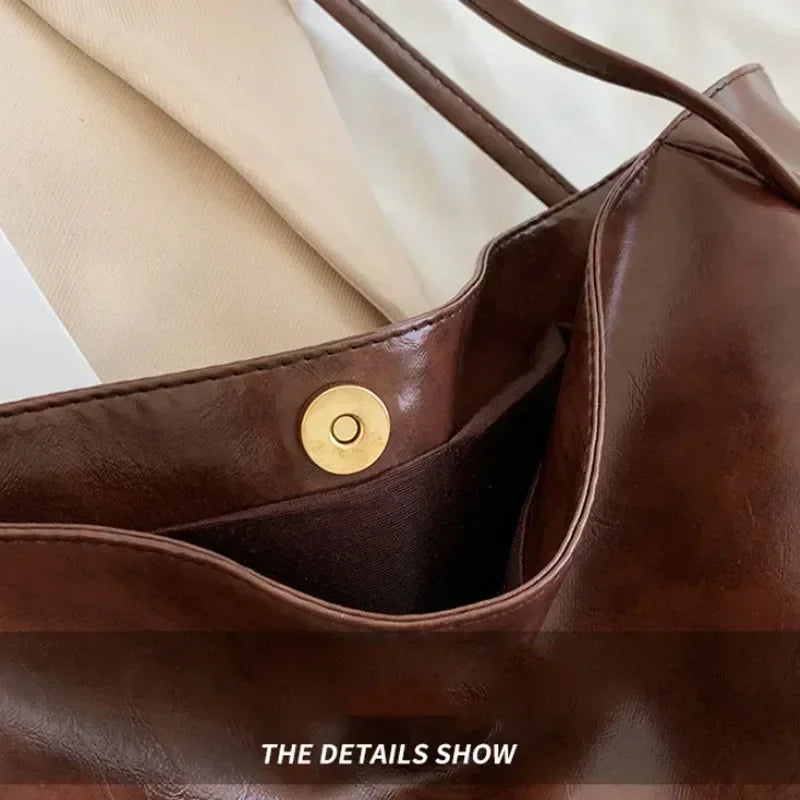 Women’s PU Tote Bag Retro Bucket Style