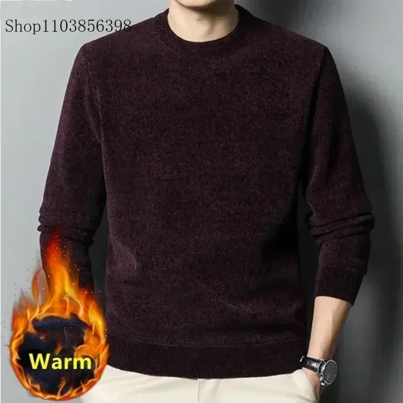 Men’s Thick Fleece-lined Sweater 2025