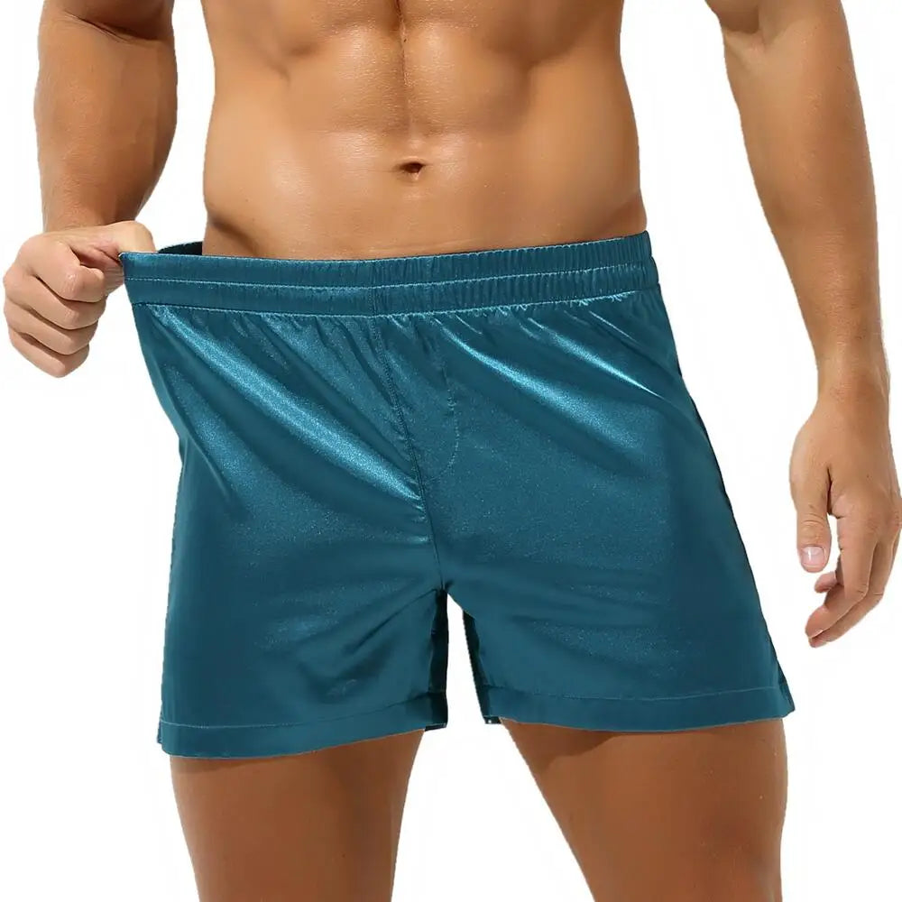 Soft Silk Pajamas Boxers for Men 2025