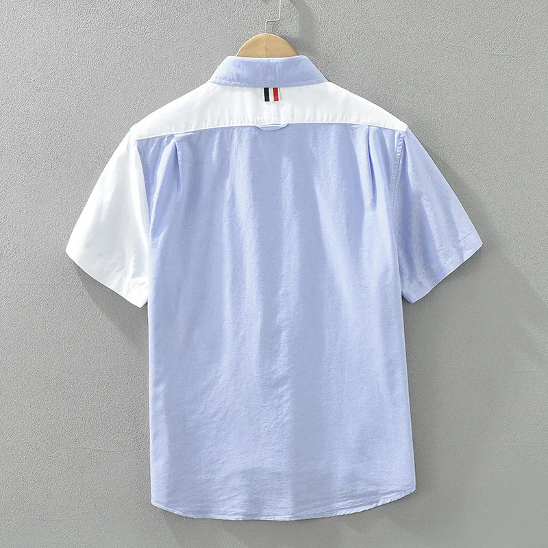 Men’s Cotton Patchwork Shirt Spring/Summer