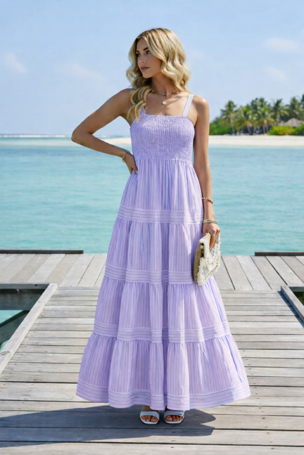Smocked Tiered Maxi Dress