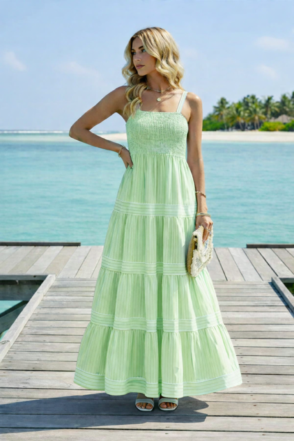 Smocked Tiered Maxi Dress